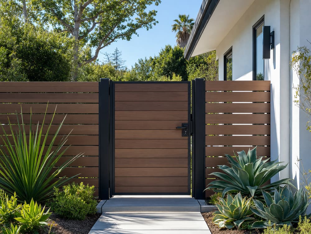 Matching composite gate — composite fencing project in Southern California