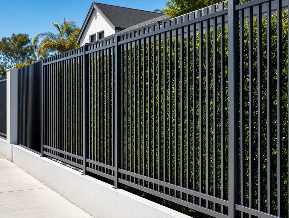 Security perimeter — steel fencing project in Southern California