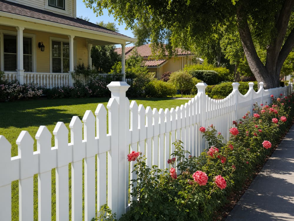 Classic picket — vinyl fencing project in Southern California